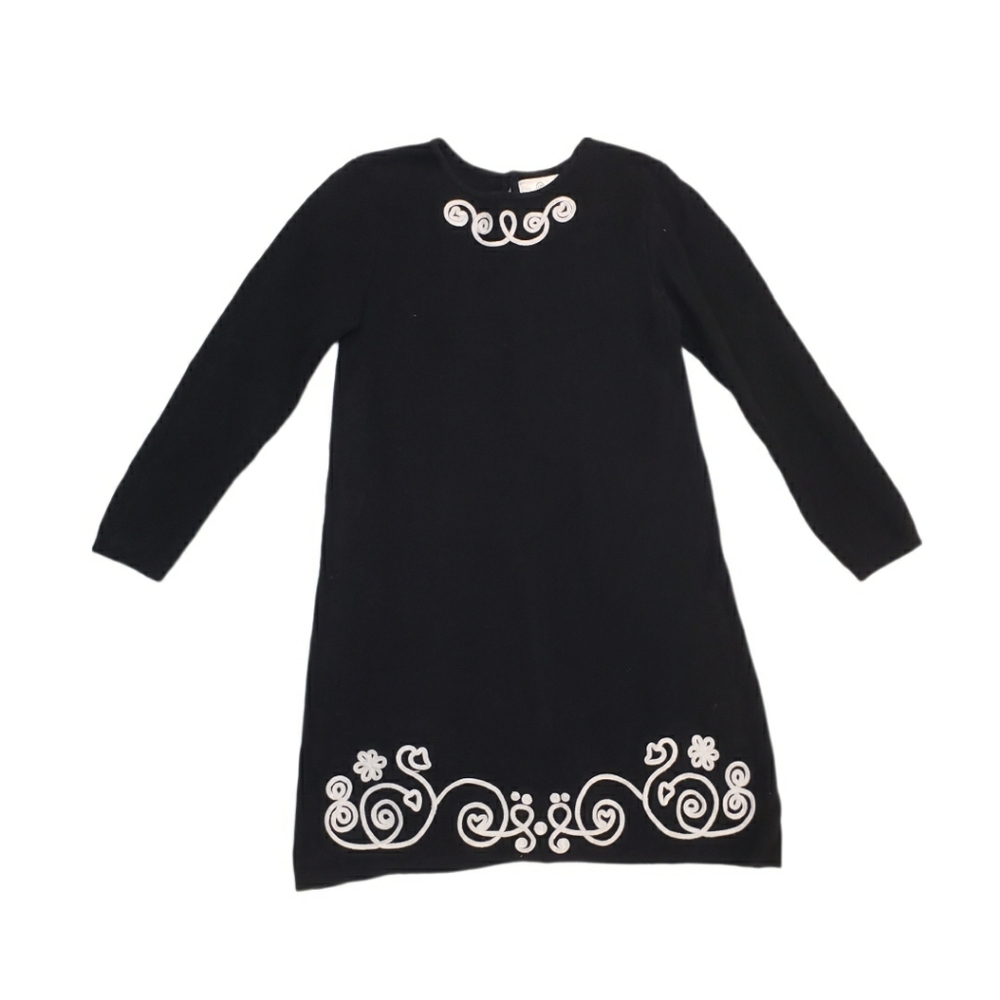 Hanna Andersson 120 / 6-7 Black Long Sleeve Sweater Dress